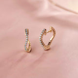 Molten Ovate Diamond Hoops, 14K Gold Vermeil, 1/5 ct Lab Grown Diamond-5