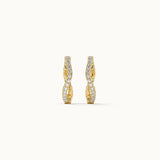 Molten Ovate Diamond Hoops, 14K Gold Vermeil, 1/5 ct Lab Grown Diamond-6
