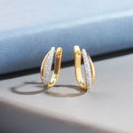 Open Double Row Hoops, 14K Gold Vermeil, 1/2 ct Lab Grown Diamond-5
