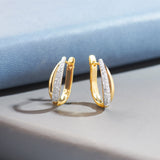 Open Double Row Hoops, 14K Gold Vermeil, 1/2 ct Lab Grown Diamond-5