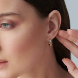 Criss Cross Diamond Hoops