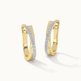Criss Cross Diamond Hoops