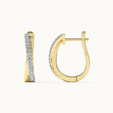 Criss Cross Diamond Hoops
