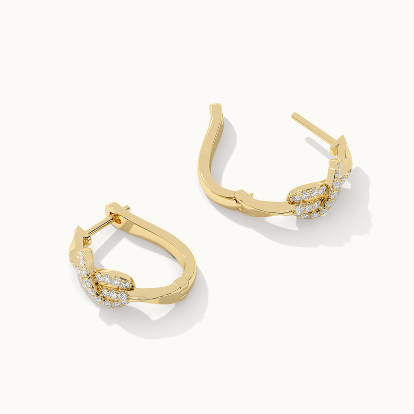 Infinity Diamond Hoops, 14K Gold Vermeil, 1/3 ct Lab Grown Diamond-6