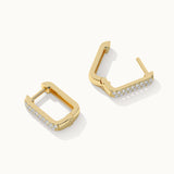 Small Rectangular Diamond Hoops
