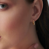 Bezel-Set Diamond Hoops