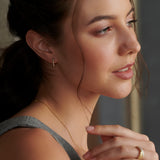 Bezel-Set Diamond Hoops