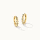 Bezel-Set Diamond Hoops