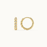 Bezel-Set Diamond Hoops