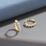 Bezel-Set Diamond Hoops