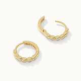 Bezel-Set Diamond Hoops