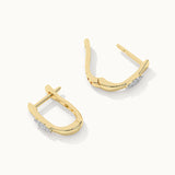 Trio Small Diamond Hoops, 14K Gold Vermeil, 1/10 ct Lab Grown Diamond-8