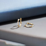 Trio Small Diamond Hoops, 14K Gold Vermeil, 1/10 ct Lab Grown Diamond-1