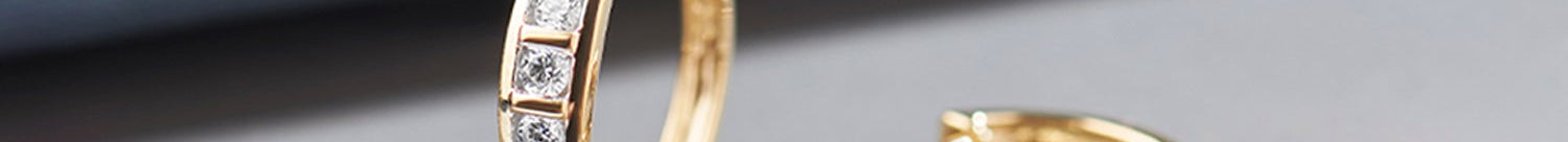 Ladder Diamond Hoops, 14K Gold Vermeil, 1/2 ct Lab Grown Diamond-1