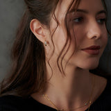 Petal Diamond Hoops, 14K Gold Vermeil, 1/3 ct Lab Grown Diamond-5