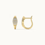 Petal Diamond Hoops, 14K Gold Vermeil, 1/3 ct Lab Grown Diamond-7
