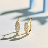 Petal Diamond Hoops, 14K Gold Vermeil, 1/3 ct Lab Grown Diamond-6