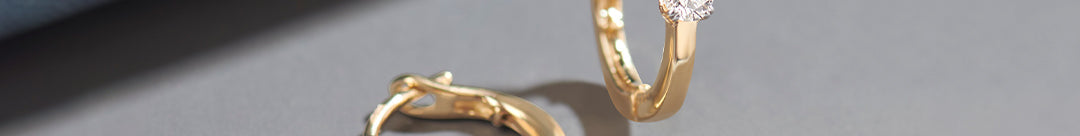 Small Single Diamond Hoops