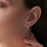 Small Single Diamond Hoops