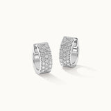 Three Row Diamond Hoops