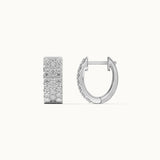Three Row Diamond Hoops