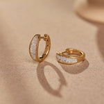 Baguette Diamond Hoops, 14K Gold Vermeil, 3/4 ct Lab Grown Diamond-6