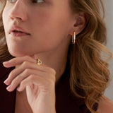 Duo Shine Hoops, 14K Gold Vermeil, 1/2 ct Lab Grown Diamond-5