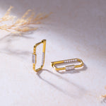 Duo Shine Hoops, 14K Gold Vermeil, 1/2 ct Lab Grown Diamond-8