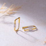 Duo Shine Hoops, 14K Gold Vermeil, 1/2 ct Lab Grown Diamond-8