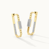 Duo Shine Hoops, 14K Gold Vermeil, 1/2 ct Lab Grown Diamond-3
