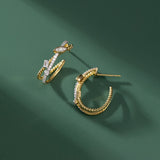 Starlit Diamond Hoops