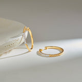 Twisted Round Diamond Hoops