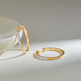 Twisted Round Diamond Hoops
