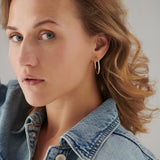 Twisted Round Diamond Hoops