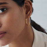 Twisted Round Diamond Hoops
