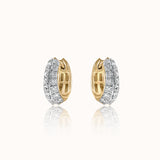 Edgy Sparkle Small Diamond Hoops