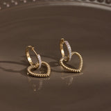 Dancing Heart Diamond Hoops