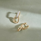 Link Diamond Gleam Hoops