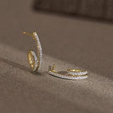 Coiled Diamond Hoop Earrings