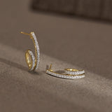Coiled Diamond Hoop Earrings