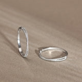 Crossover Diamond Large Hoops