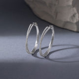Crossover Diamond Large Hoops