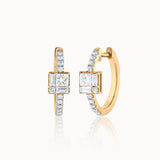 Diamond Dew Cluster Hoops