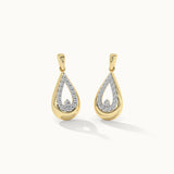 Teardrop Diamond Earrings, 14K Gold Vermeil, 1/5 ct Lab Grown Diamond-3