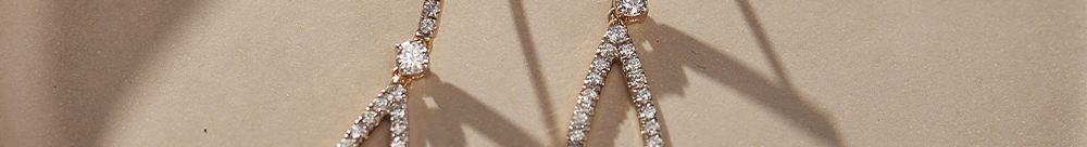 Diamond Tear Drop Earrings
