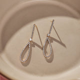 Diamond Tear Drop Earrings