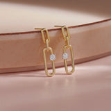 Chic Drop Solitaire Earrings