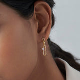 Chic Drop Solitaire Earrings