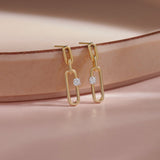 Chic Drop Solitaire Earrings