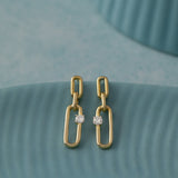Chic Drop Solitaire Earrings